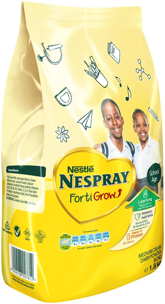 Nestlé Nespray FortiGrow Medium Cream Dairy Powder Blend 1.8kg