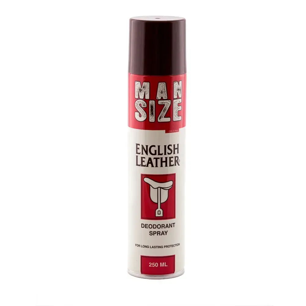 Front of English Leather Man Size Deodorant Spray 250 ml can