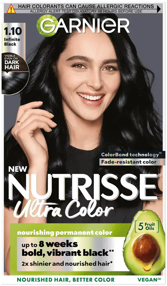Garnier Nutrisse Ultra Color Infinite Black Permanent Hair Colour 1s