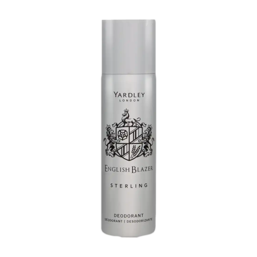 Front of Yardley English Blazer Sterling Deodorant 125ml can