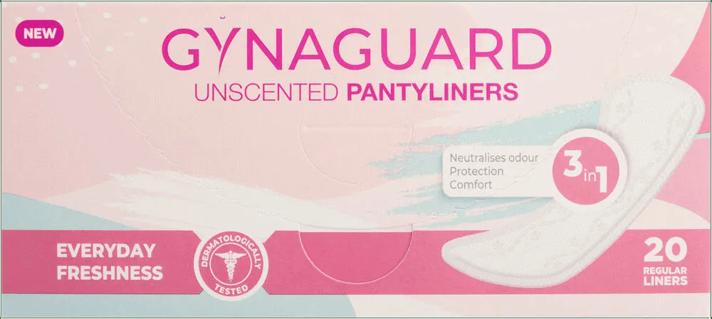 Gynaguard Regular Unscented Pantyliners 20pk