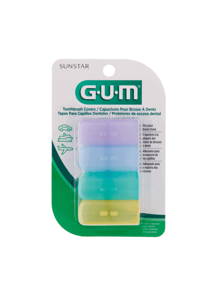 GUM Assorted Toothbrush Covers 4pk