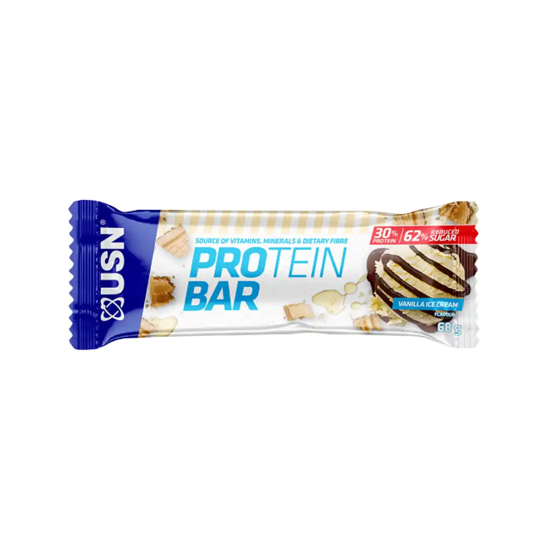 Front of USN Pure Protein Bar Vanilla Ice Cream 68 g