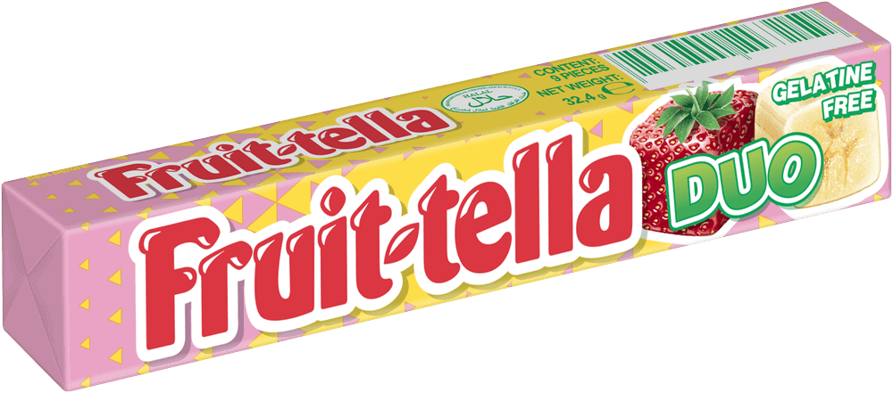 Fruit-tella Duo Strawberry & Banana Stick Soft Chew Sweets 32.4g