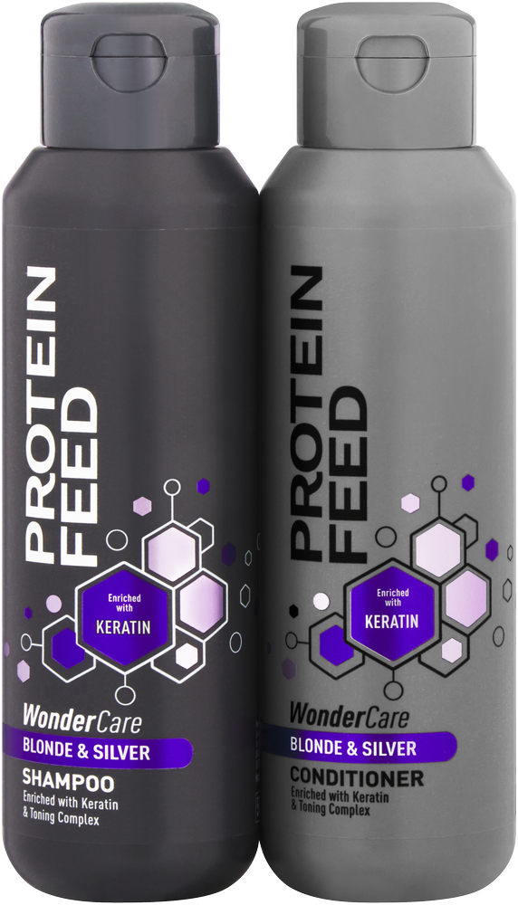 Protein Feed WonderCare Blonde & Silver Shampoo & Conditioner Set 2 x 500ml
