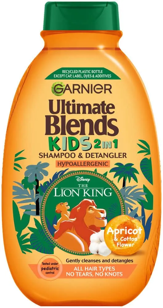 Garnier Ultimate Blends Apricot 2 in 1 Kids Shampoo & Detangler 250ml