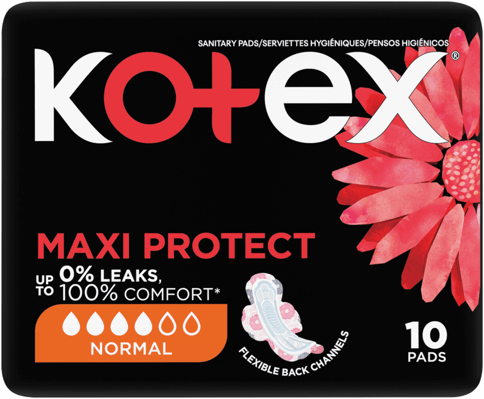 Kotex Maxi Normal Sanitary Pads with Wings 10pk