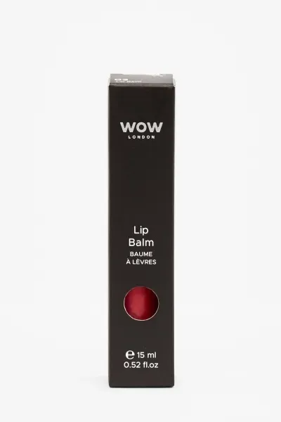 Front of WOW London Lip Balm box, shade 03, 15 ml