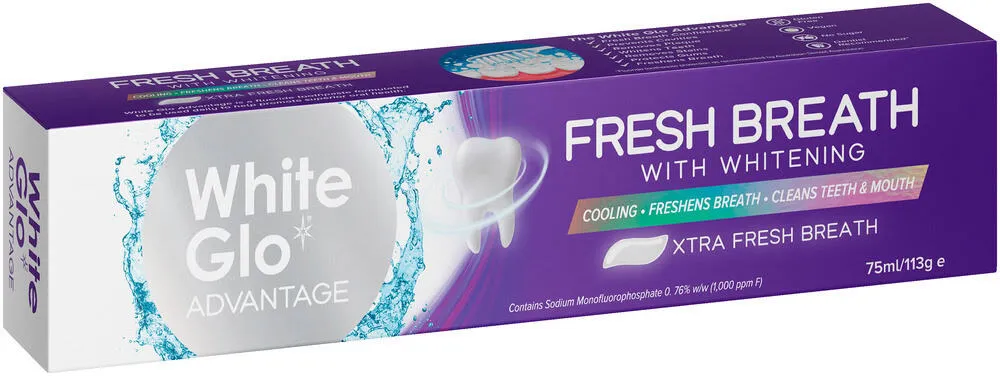 White Glo Advantage Fresh Breath Toothpaste 75ml