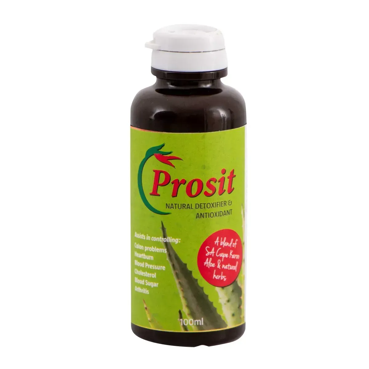 Front of African Cures Prosit Suspension 100 ml bottle