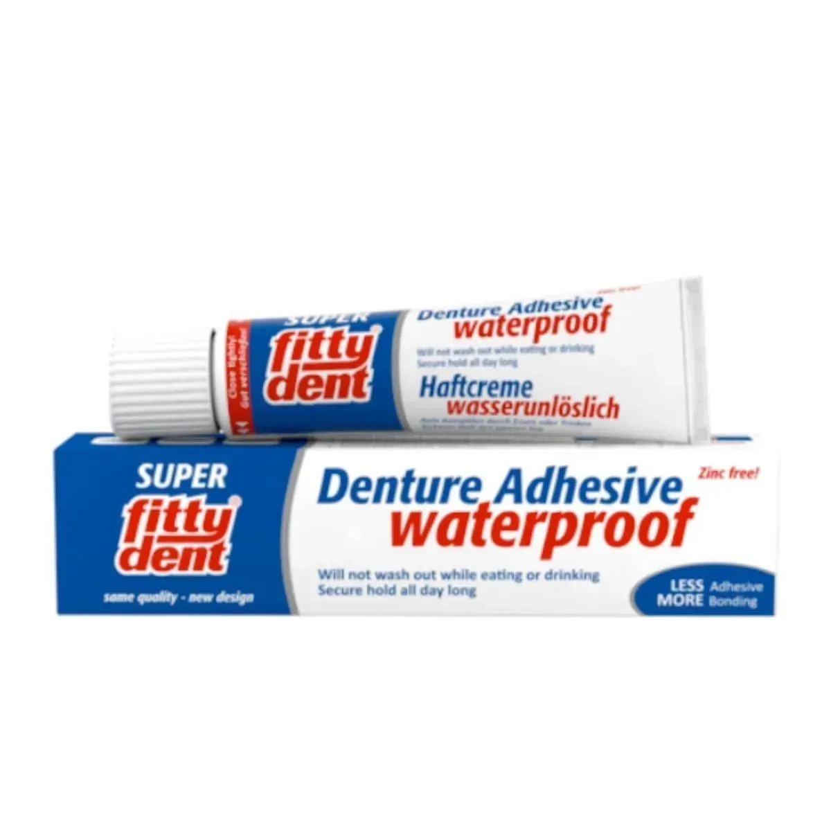 Fittydent Super Denture Adhesive Waterproof 40 ml tube and box