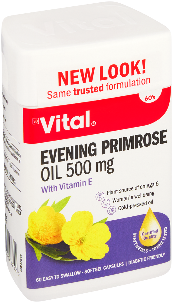 Vital 500mg Pure Evening Primrose Oil Capsules 60pk