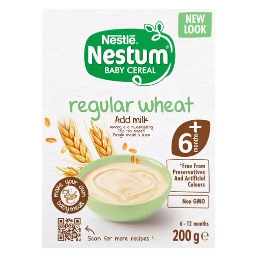 Front of Nestlé Nestum Baby Cereal Regular Wheat 200g box (small)