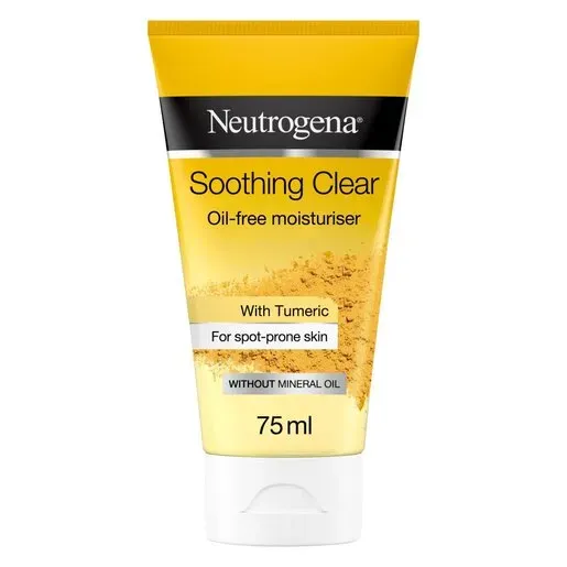 Front of Neutrogena Soothing Clear Oil-free Moisturiser 75 ml tube