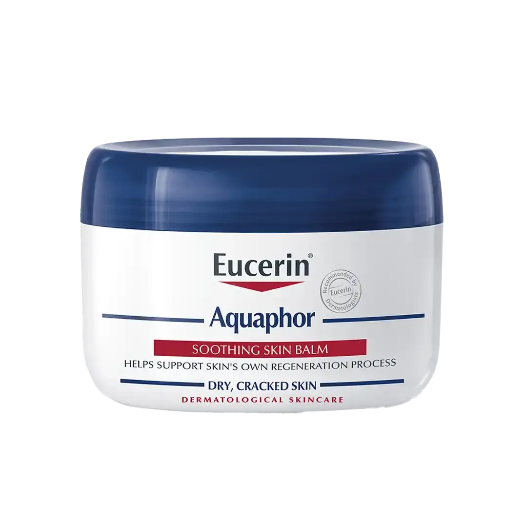 Front of Eucerin Aquaphor Soothing Skin Balm 110 ml jar