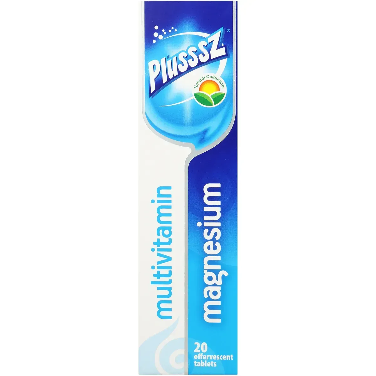 Front of Activo Health Plusssz Multivitamin & Magnesium effervescent tablets, pack of 20