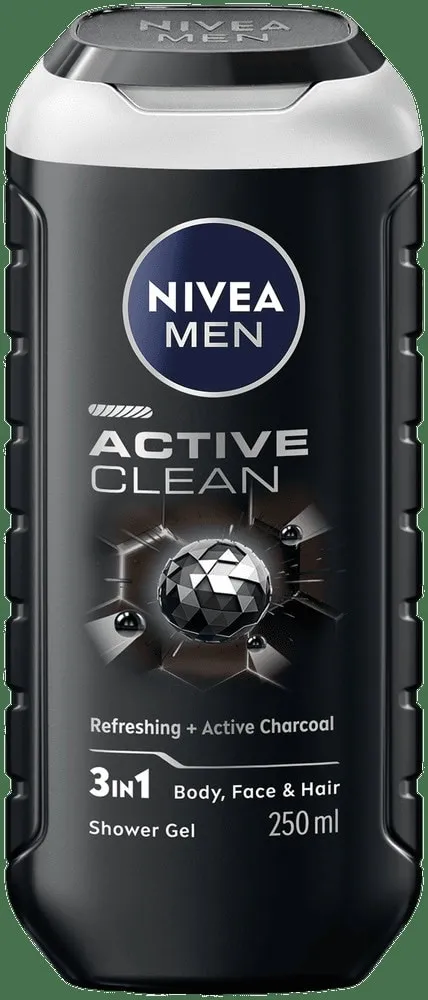 Nivea MEN Active Clean 3-in-1 Shower Gel 250ml
