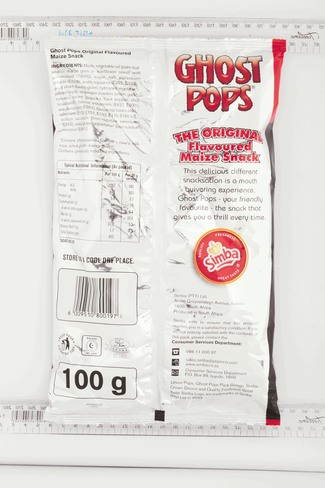 Simba Ghost Pops Original The Original Flavoured Maize Snack 100g