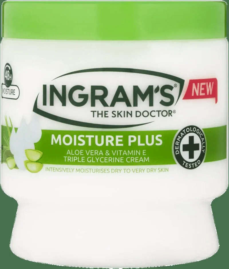 Ingram's Moisture Plus Aloe Vera & Vitamin E Triple Glycerine Cream 450ml