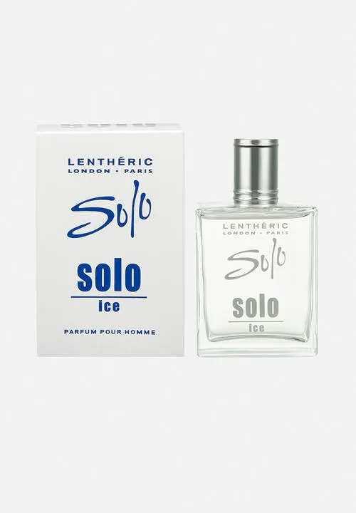 Front of Lenthéric Solo Ice Parfum Pour Homme 100ml box and bottle