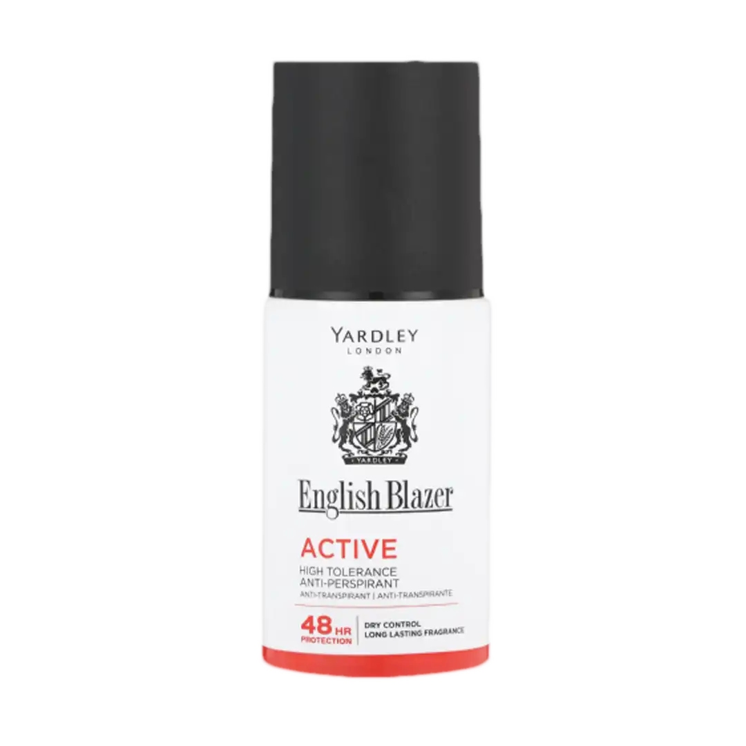 Front of Yardley English Blazer Active Anti-Perspirant Roll-On 50ml