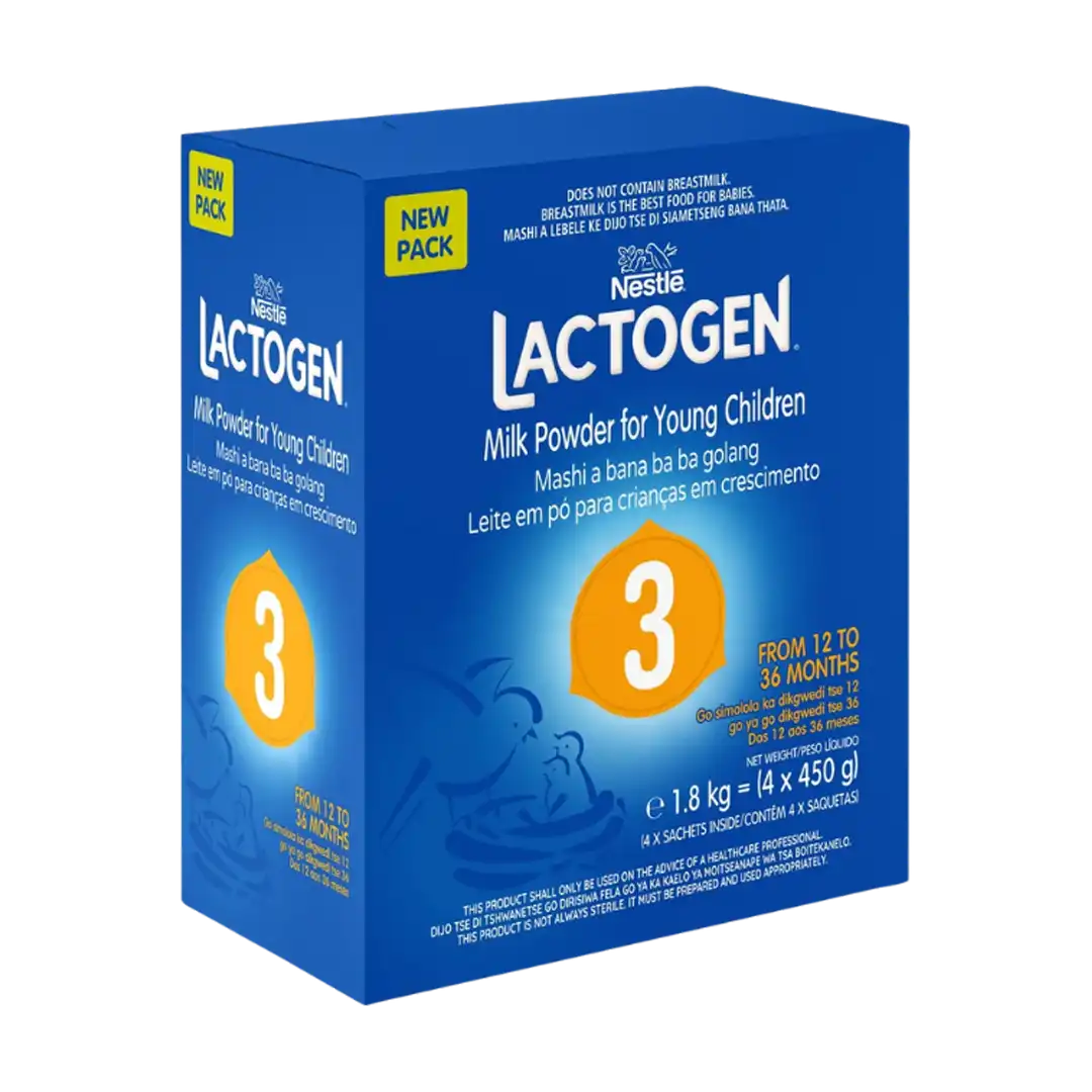 Front of Nestlé Lactogen 3 Milk Powder for Young Children 1.8kg box
