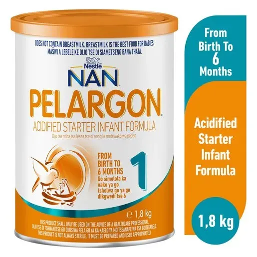 Front of Nestlé NAN Pelargon Acidified Starter Infant Formula 1, 1.8 kg tin