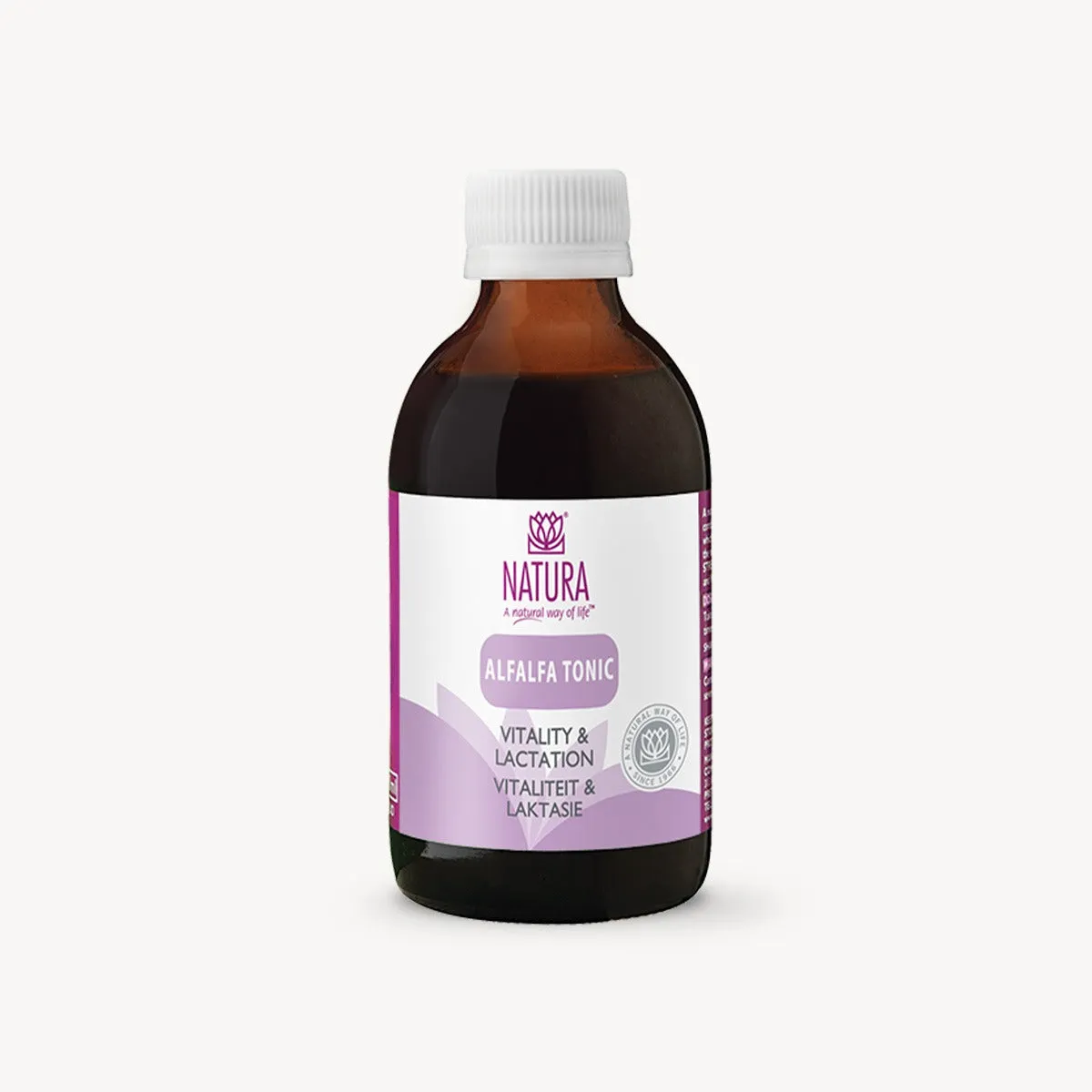 Front of Natura Alfalfa Tonic 200ml bottle