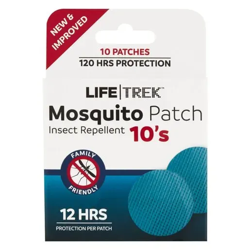 Front of Lifetrek Mosquito Patch Insect Repellent 10's box
