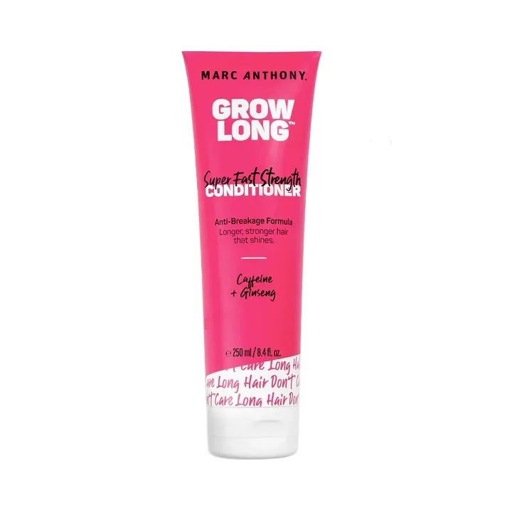 Front of Marc Anthony Grow Long Super Fast Strength Conditioner with Caffeine + Ginseng, 250 mL tube