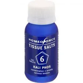 Front of Homeoforce Tissue Salts Kali Phos 6, 150 tablets bottle