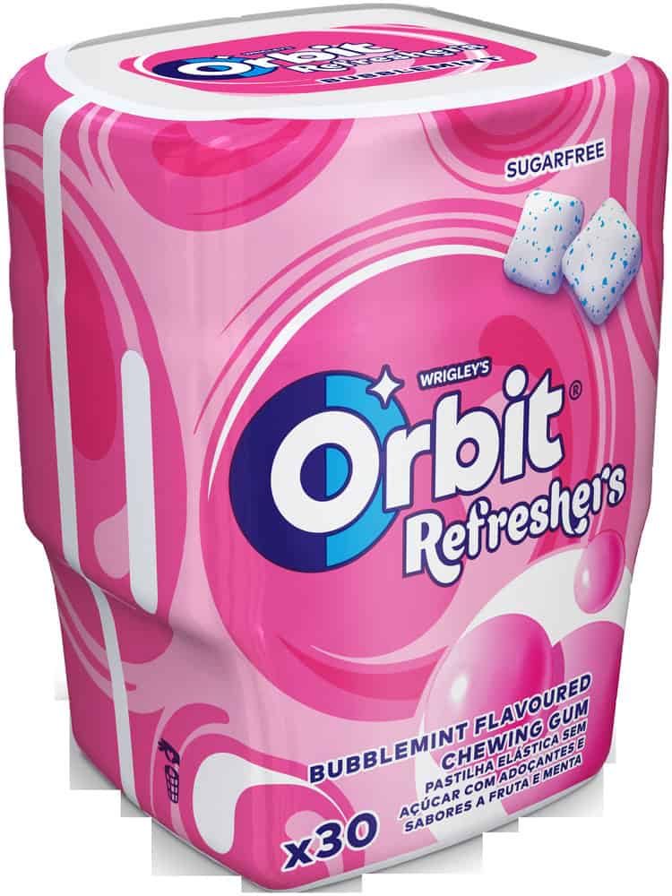 Wrigley's Orbit Refreshers Bubblemint Flavoured Sugarfree Chewing Gum 30pk
