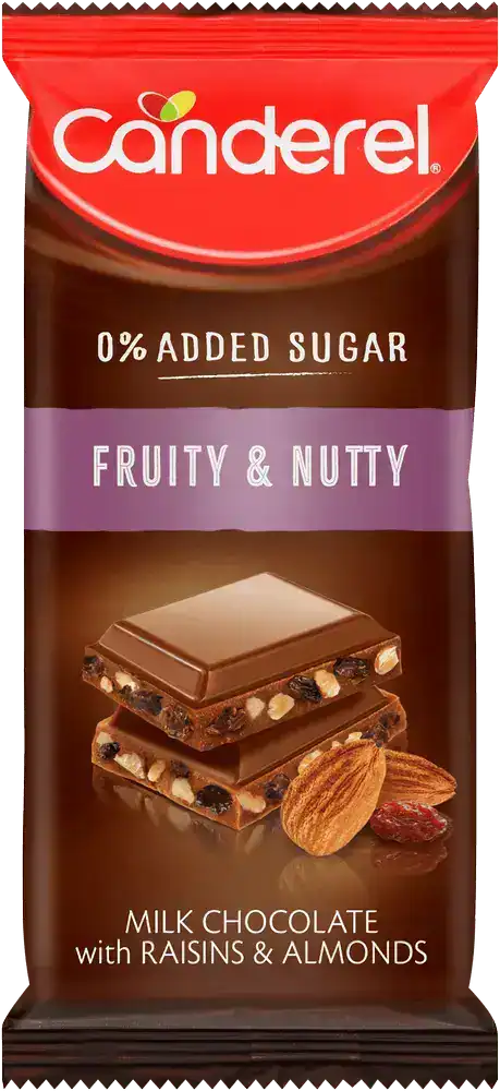 Canderel Fruity & Nutty Milk Chocolate Slab 100g