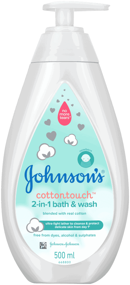 Johnson's CottonTouch 2-in-1 Bath & Wash 500ml