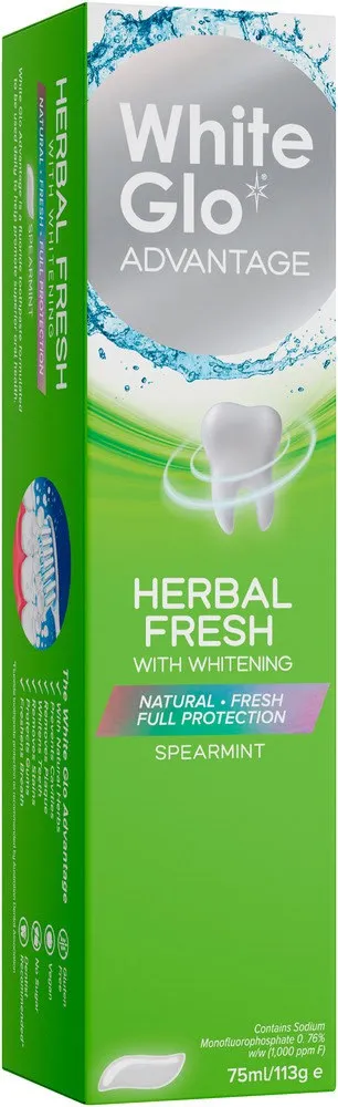 White Glo Advantage Herbal Fresh Toothpaste 75ml