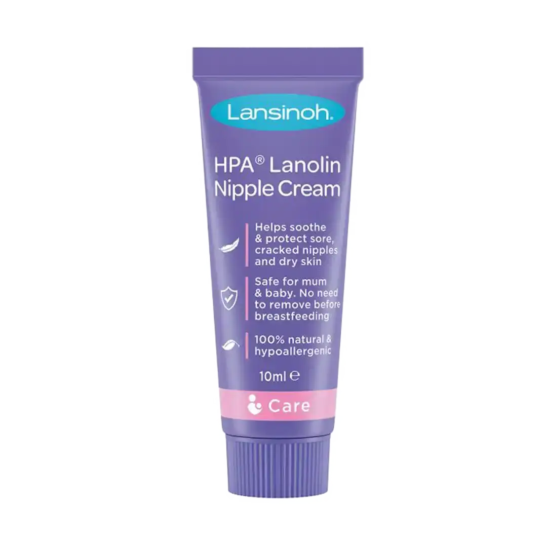 Front of Lansinoh HPA Lanolin Nipple Cream tube 10 ml