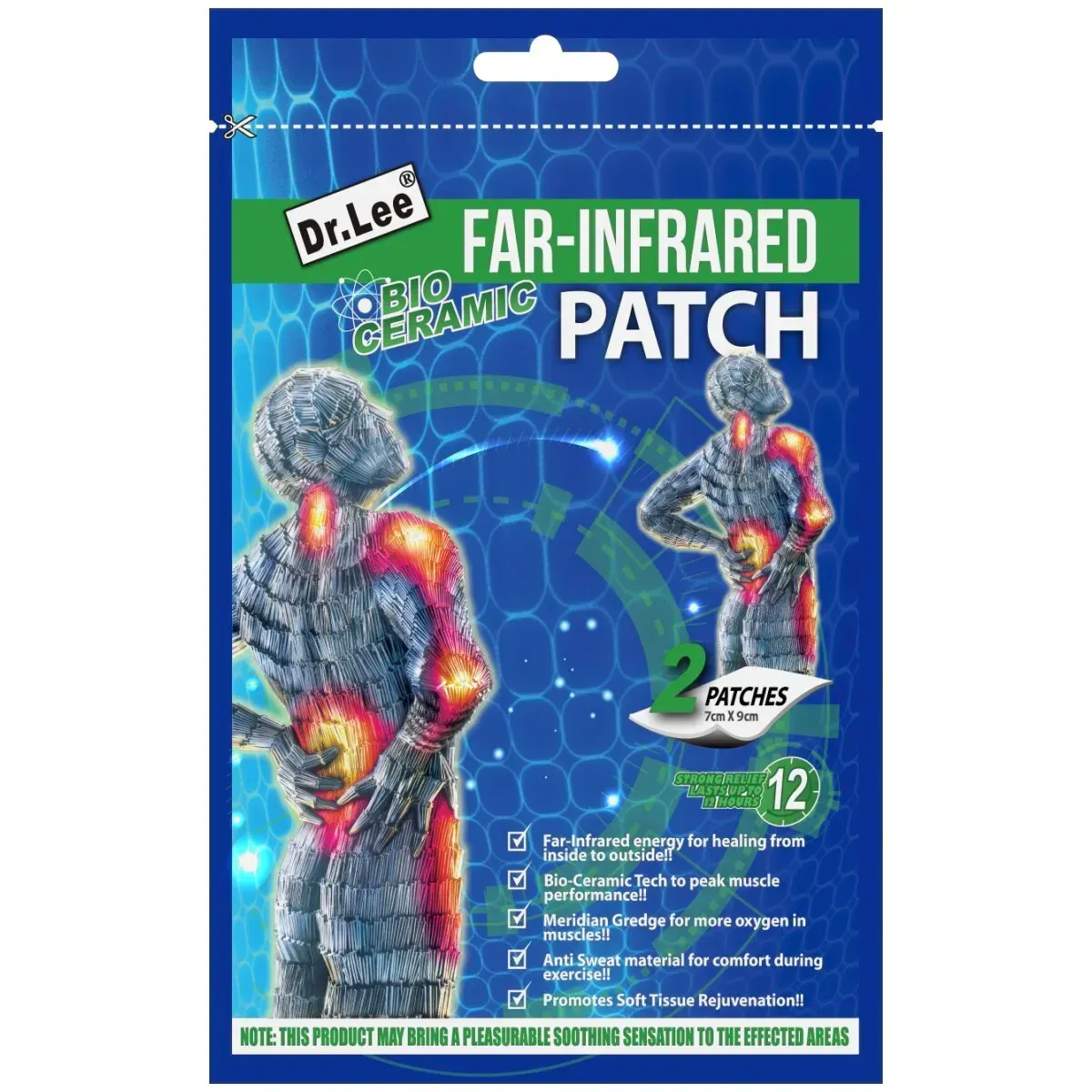Front of Dr. Lee Far-Infrared Bio-Ceramic Patch pack, 2 patches