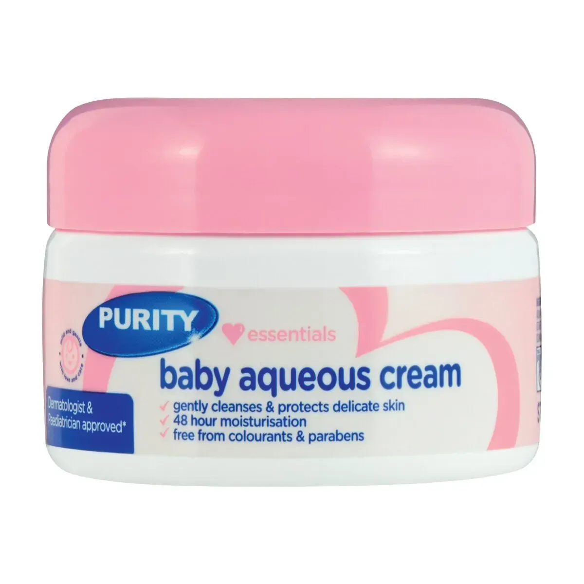 Front of Purity Baby Aqueous Cream jar 100 ml