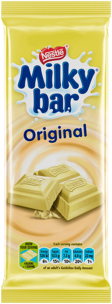 Nestlé Milkybar Original White Chocolate Slab 80g