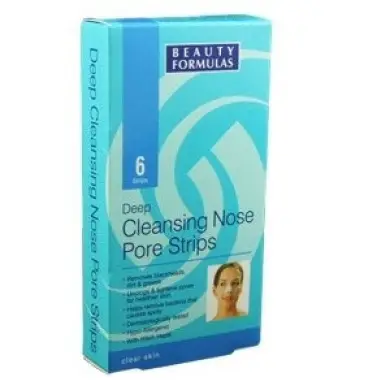 Front of Beauty Formulas Deep Cleansing Nose Pore Strips box, 6 strips