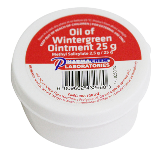 Oil of Wintergreen Ointment tub 25 g by Pharmachem Laboratories