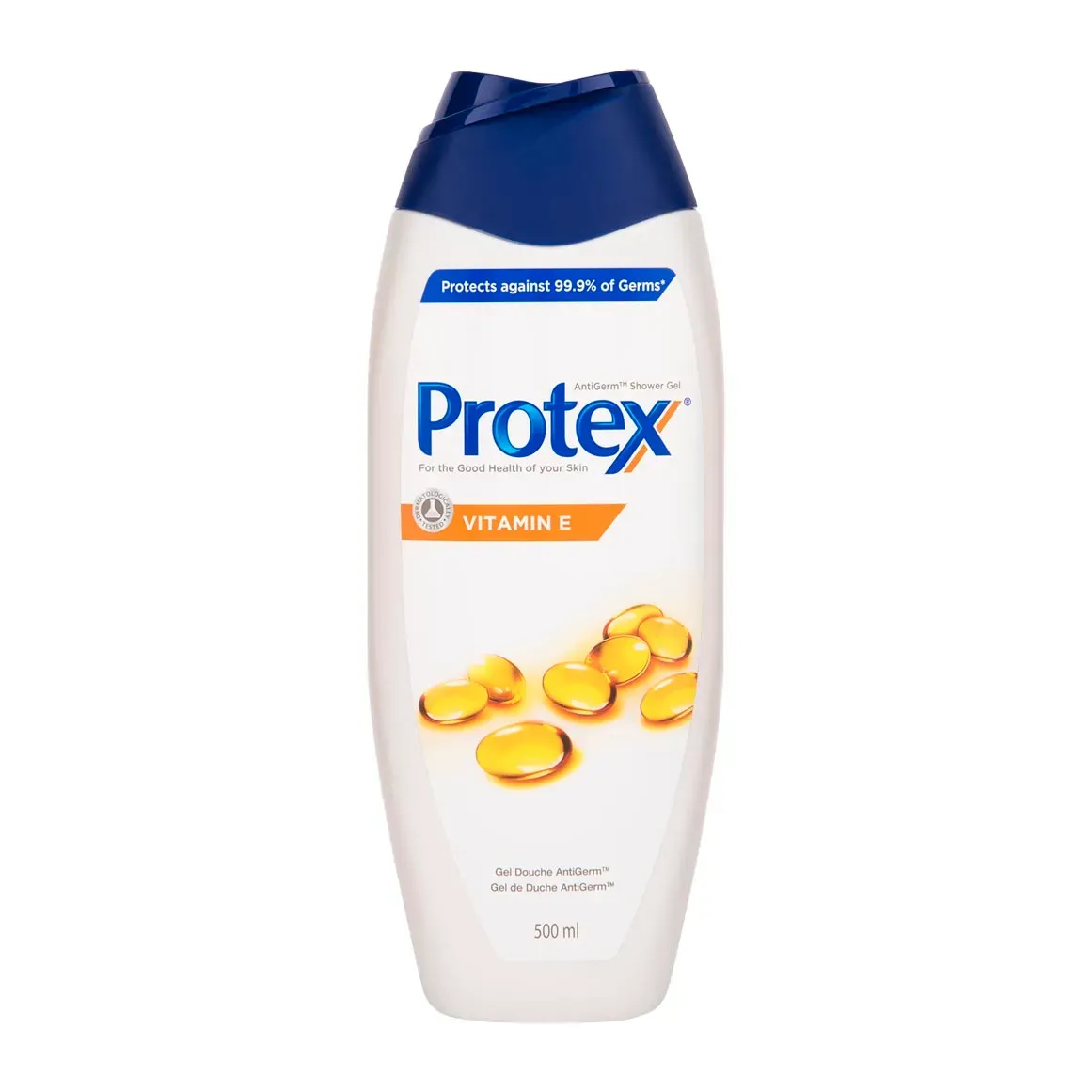 Front of Protex AntiGerm Shower Gel Vitamin E 500 ml bottle