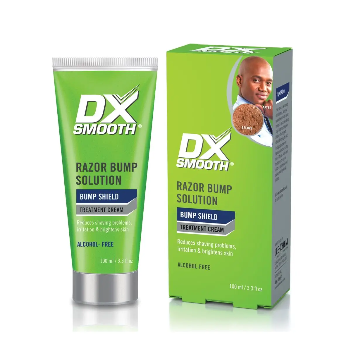 DX Smooth Bump Shield Treatment Cream tube and box 100 ml