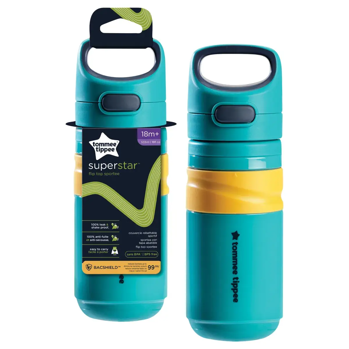 Tommee Tippee Flip Top Sport Bottle Blue 540ml