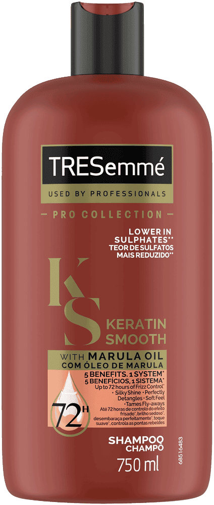 Tresemmé Keratin Smooth Frizz Control Lower Sulphate Shampoo 750ml