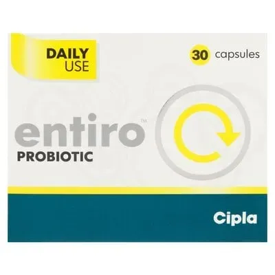 Front of Cipla-Medpro Entiro Probiotic Daily Use 30 capsules box