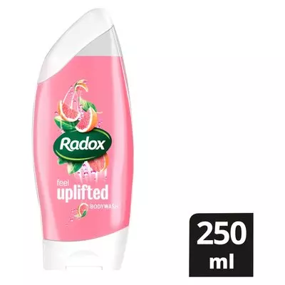 Front of Radox Feel Uplifted Body Wash 250 ml bottle