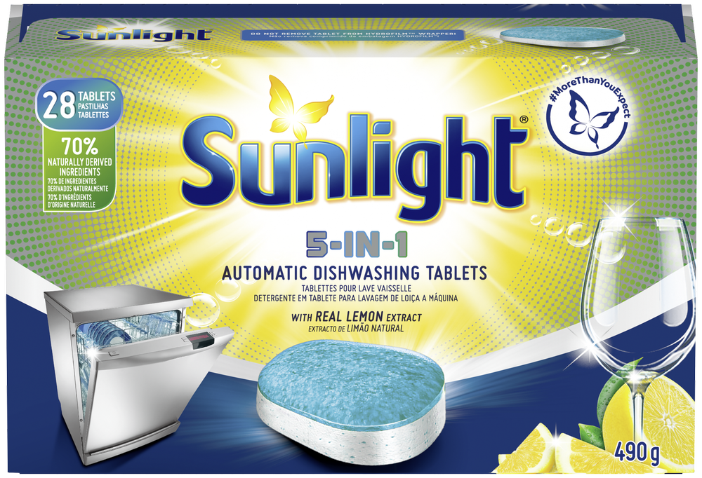 Sunlight 5in1 Degreasing Automatic Dishwasher Tablets 28pk