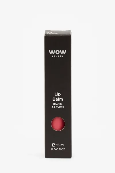 Front of WOW London Lip Balm box, 15 ml