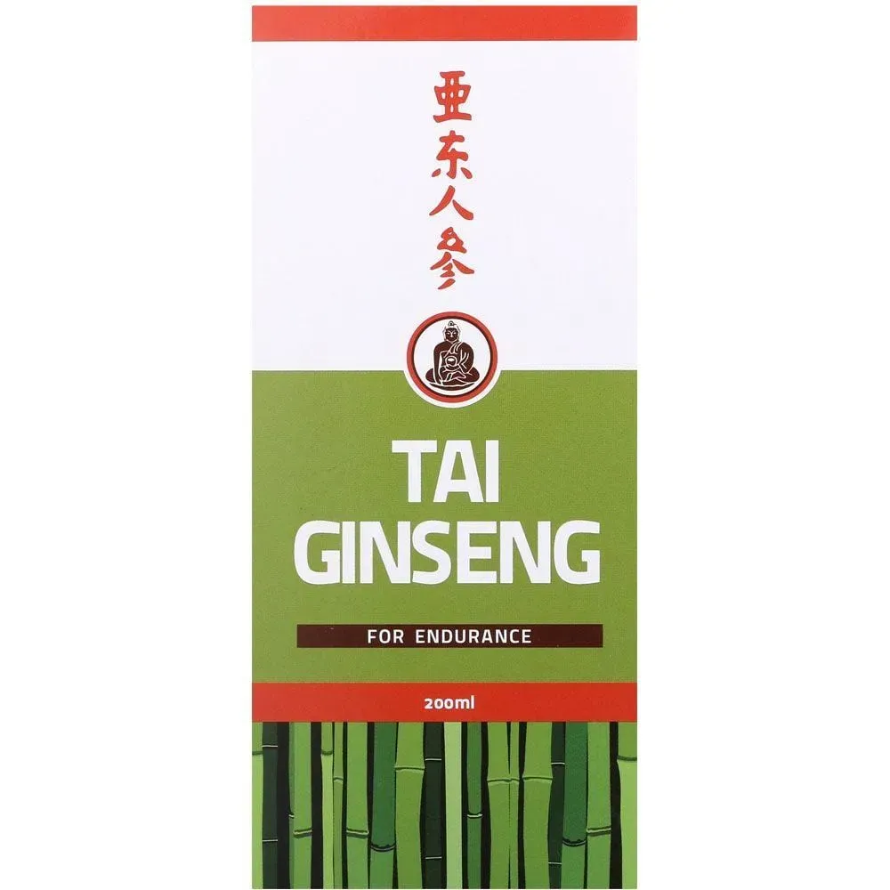 Front of Tai-Ginseng Tonic box, 200 ml